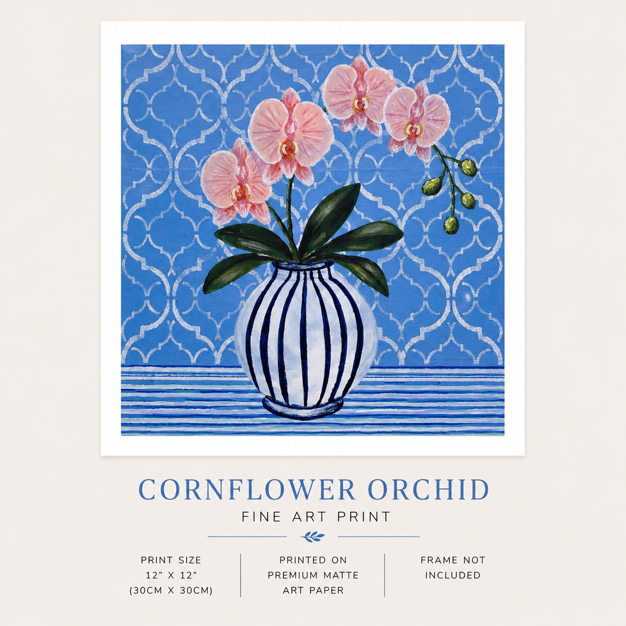 Cornflower Orchid Print