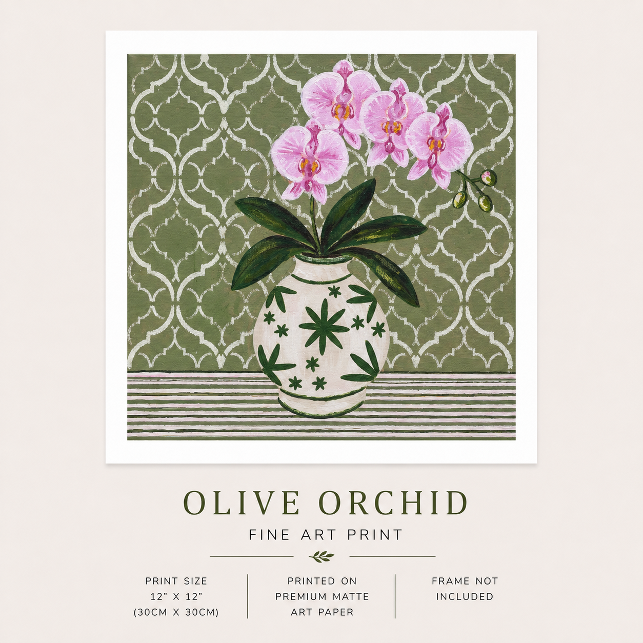 Olive Orchid Print