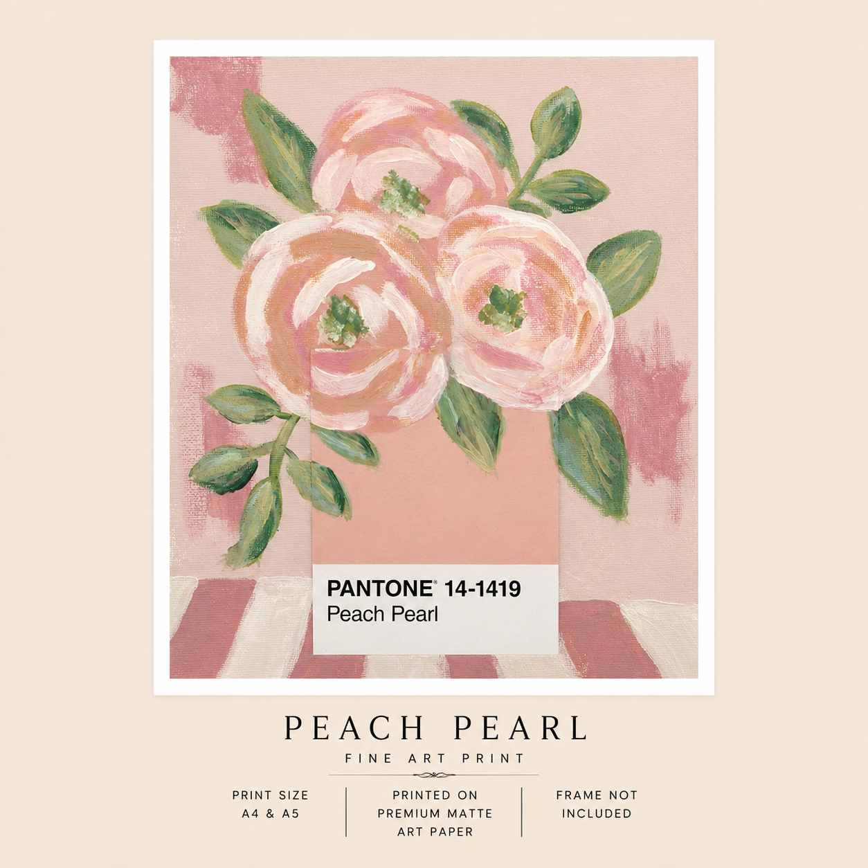 Pantone Peach Pearl Print