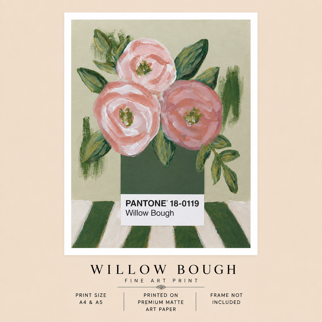 Pantone Willow Bough Print