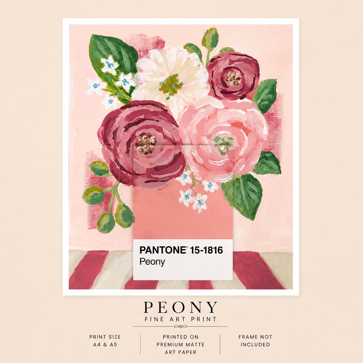 Pantone Peony Print