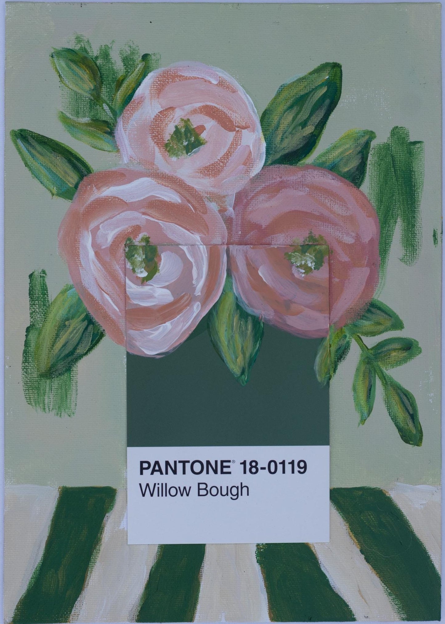 Pantone Willow Bough Print | Green Botanical Wall Art | Floral Fine Art Print | Sage Green Decor | A4 A5 Print