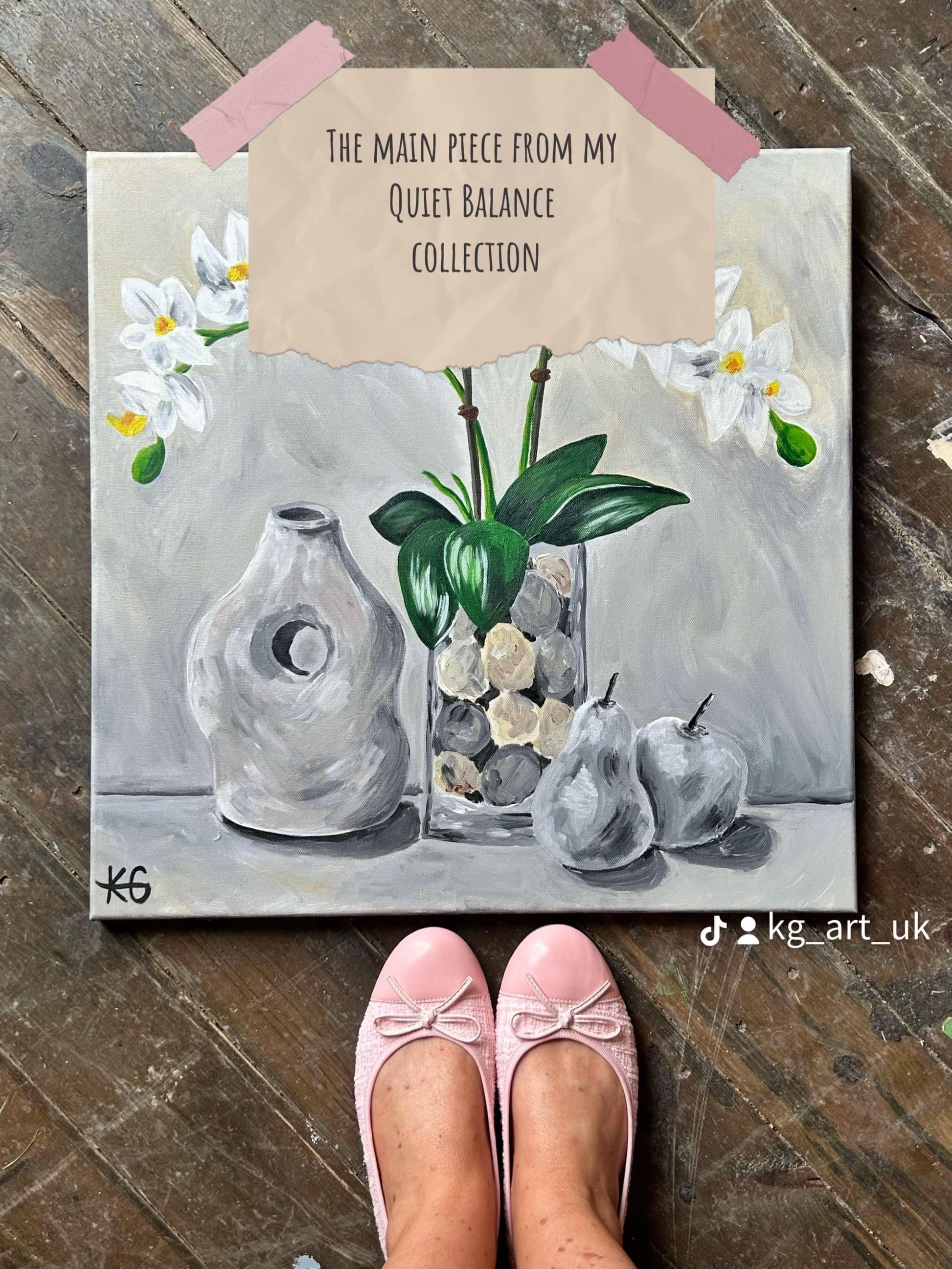 Quiet Balance Fine Art Print | Neutral Orchid Still Life | Contemporary Botanical Wall Art | Modern Home Decor | 20x20 15x15 12x12 Print