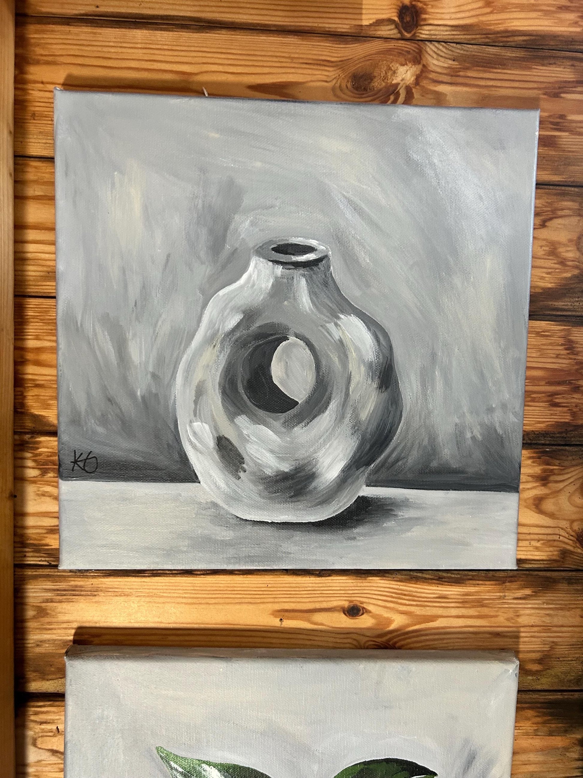 Quiet Form Fine Art Print | Modern Ceramic Vase Still Life | Neutral Minimalist Wall Art | Contemporary Home Decor (12x12)