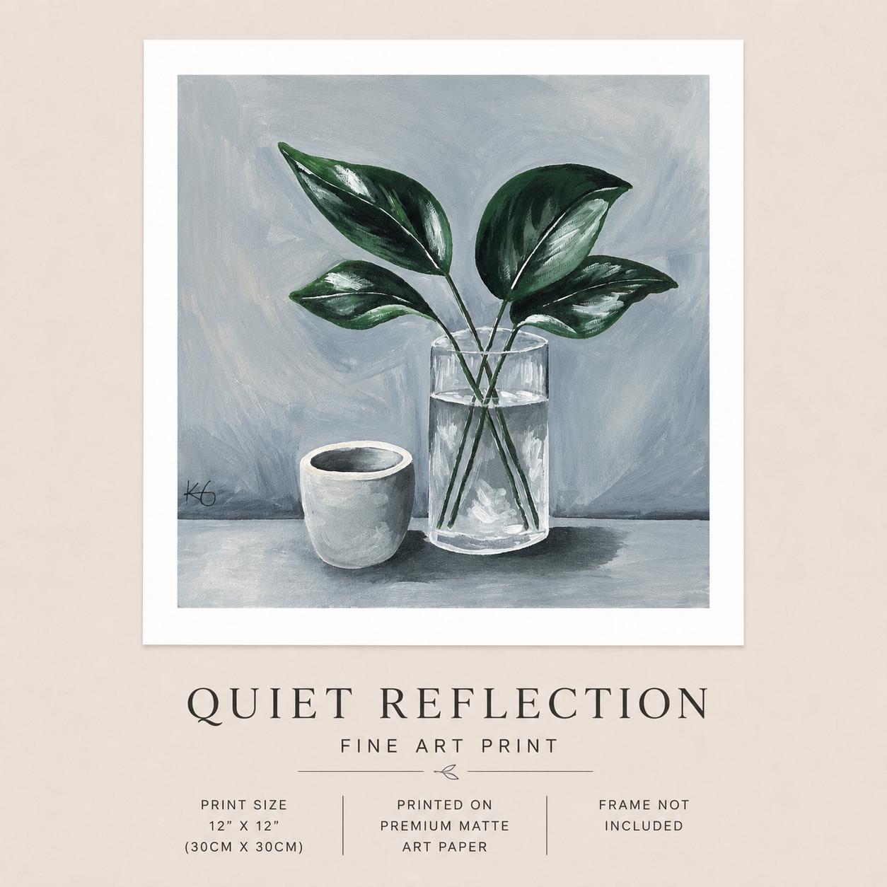 Quiet Balance Collection | Set of 4 Fine Art Prints | Neutral Still Life Gallery Wall | Botanical Wall Art | Modern Minimalist Decor