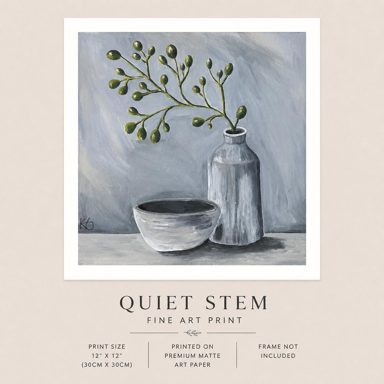 Quiet Balance Collection | Set of 4 Fine Art Prints | Neutral Still Life Gallery Wall | Botanical Wall Art | Modern Minimalist Decor